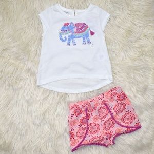 Toughskins Girls Blouse & Shorts